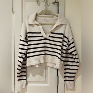 Reformation striped long sleeve sweater in size m
